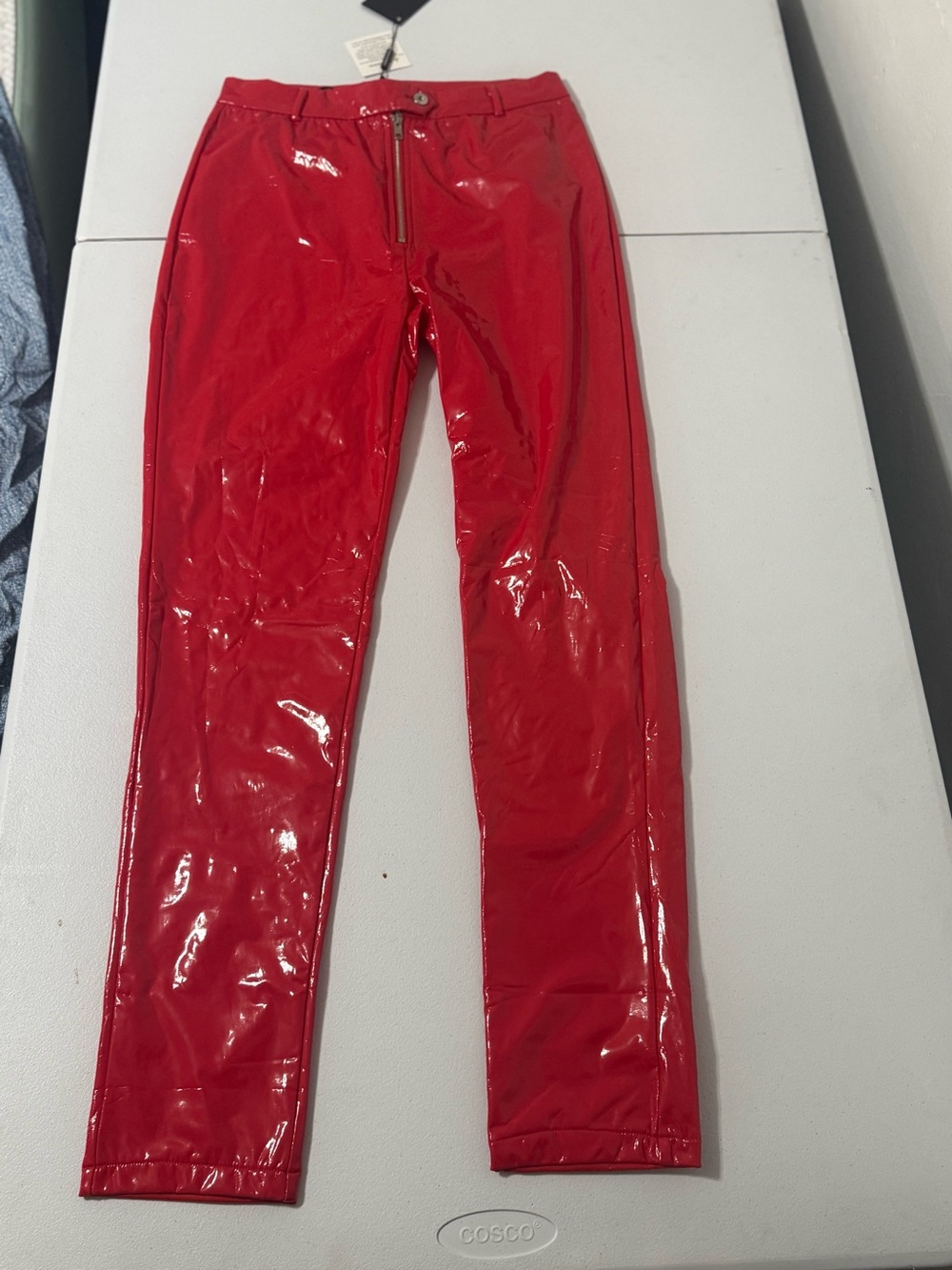 Celebrity Fashion Hera Collection Red Patent Vinyl Pants NWT M